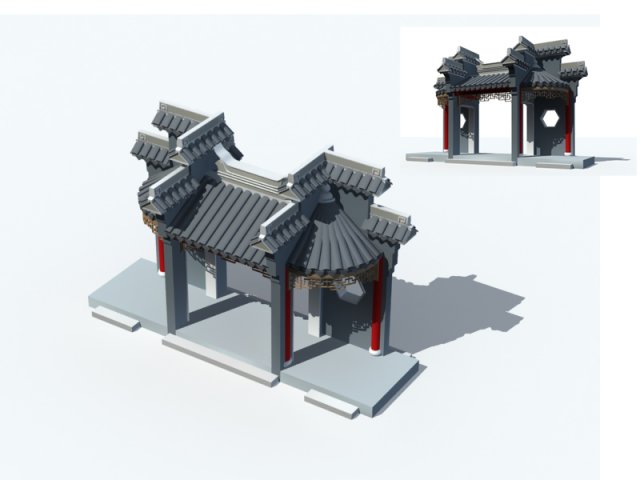 city ancient palace building luxury villas - 34 3D Model .c4d .max .obj .3ds .fbx .stl .blend