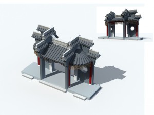 city ancient palace building luxury villas - 34 3D Model