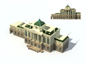 city ancient palace building luxury villas - 35 3D Model
