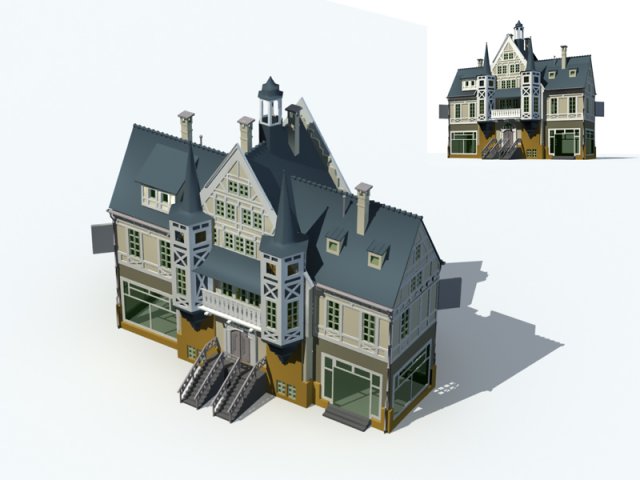 city ancient palace building luxury villas - 36 3Dモデル .c4d .max .obj .3ds .fbx .stl .blend 
