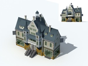 city ancient palace building luxury villas - 36 3D Model