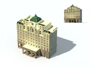 city ancient palace building luxury villas - 40 3D Model