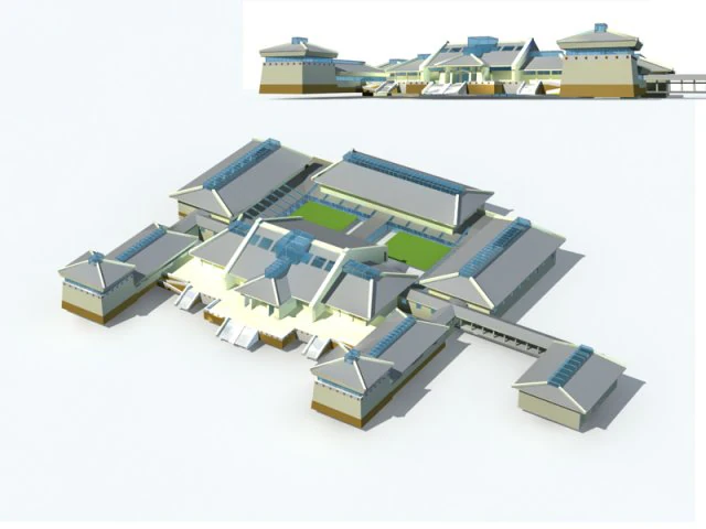 city ancient palace building luxury villas - 42 3D Model .c4d .max .obj .3ds .fbx .stl .blend 