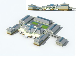 city ancient palace building luxury villas - 42 Model 3D