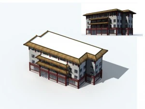 city ancient palace building luxury villas - 44 3D Model