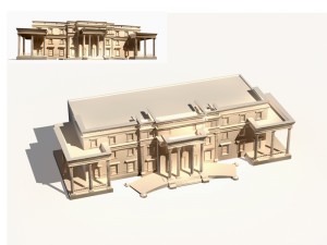 city ancient palace building luxury villas - 47 3D-Modell