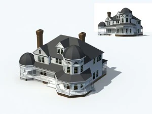 cidade antigo pal&aacute;cio construindo vilas luxuosas - 48 Modelo 3D
