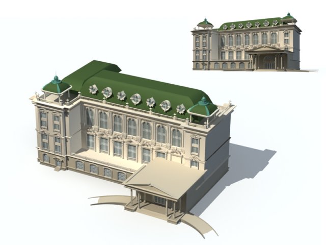 city ancient palace building luxury villas - 50 Modelo 3D .c4d .max .obj .3ds .fbx .stl .blend 