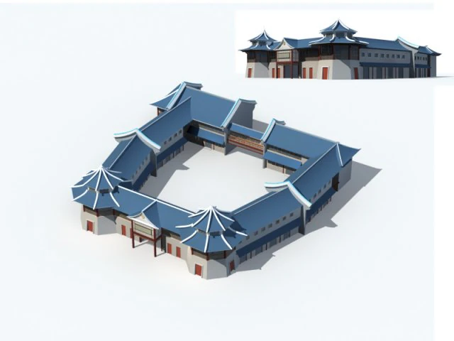 city ancient palace building luxury villas - 53 3D Model .c4d .max .obj .3ds .fbx .stl .blend 