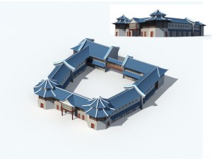 city ancient palace building luxury villas - 53 Modèle 3D