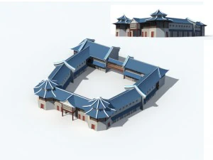 city ancient palace building luxury villas - 53 3D Model