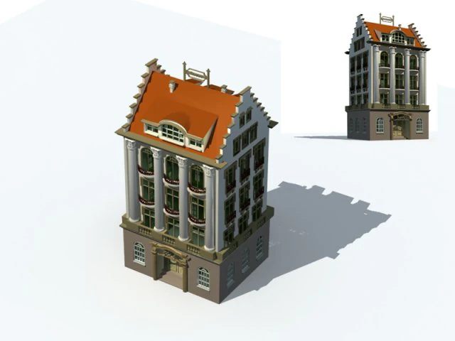 city ancient palace building luxury villas - 55 3D Model .c4d .max .obj .3ds .fbx .stl .blend 