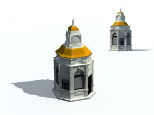 şehir antik saray binası l&uuml;ks villalar - 58 3D Model