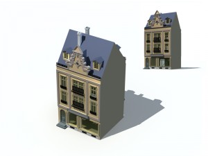 city ancient palace building luxury villas - 59 3D Model