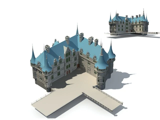 city ancient palace building luxury villas - 60 3D Model .c4d .max .obj .3ds .fbx .stl .blend 