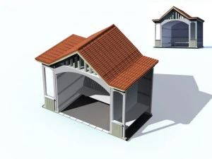 şehir antik saray binası l&uuml;ks villalar - 62 3D Model