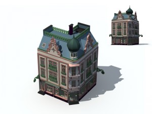 city ancient palace building luxury villas - 65 3D Модель