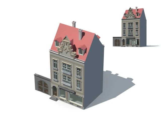 city ancient palace building luxury villas - 67 3D Model .c4d .max .obj .3ds .fbx .stl .blend 