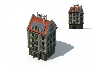 城市古宫殿建筑豪华别墅 - 70 3D 模型