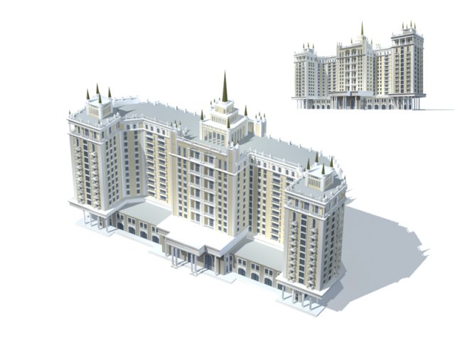 city ancient palace building luxury villas - 74 3D 모델 .c4d .max .obj .3ds .fbx .stl .blend 
