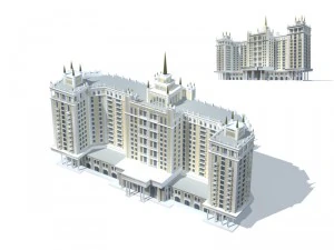 şehir antik saray binası l&uuml;ks villalar - 74 3D Model