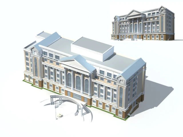 city ancient palace building luxury villas - 78 3D Model .c4d .max .obj .3ds .fbx .stl .blend 