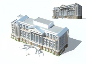 city ancient palace building luxury villas - 78 3D Model