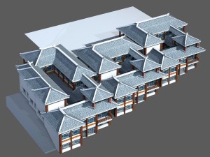 city chinese ancient luxury palace building - 04 3D मॉडल