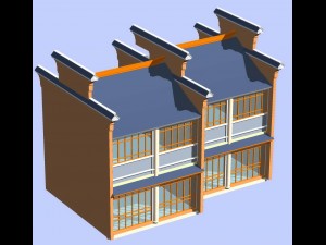 city chinese ancient luxury palace building - 05 3D Model