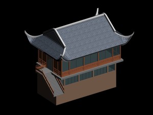 city chinese ancient luxury palace building - 10 Modèle 3D