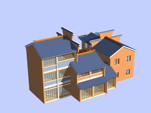 city chinese ancient luxury palace building - 11 3D 모델