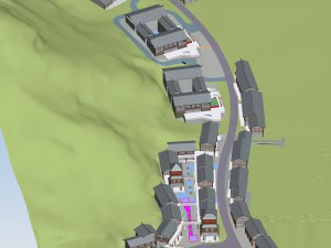 edifício de palácio de luxo antigo chinês da cidade - 14 Modelo 3D