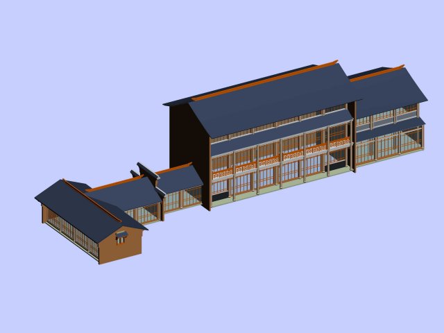 city chinese ancient luxury palace building - 16 3D Модель .c4d .max .obj .3ds .fbx .stl .blend 