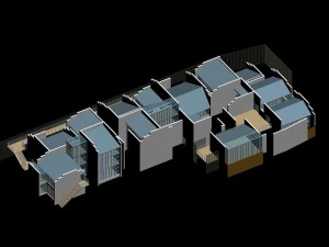 stad Chinees oud luxe paleisgebouw - 17 3D Model