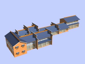 city chinese ancient luxury palace building - 18 3D Model