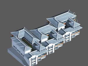 city chinese ancient luxury palace building - 19 3D Model
