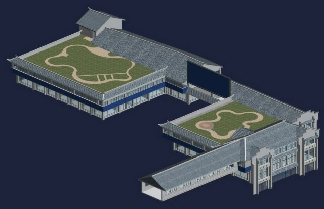 city chinese ancient luxury palace building - 20 3D 模型 .c4d .max .obj .3ds .fbx .stl .blend 