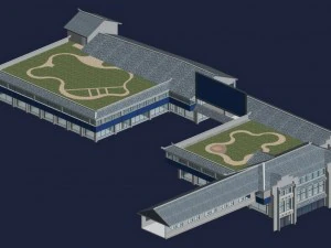 city chinese ancient luxury palace building - 20 3D Model