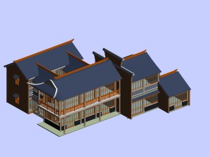 city chinese ancient luxury palace building - 21 3D-Modell