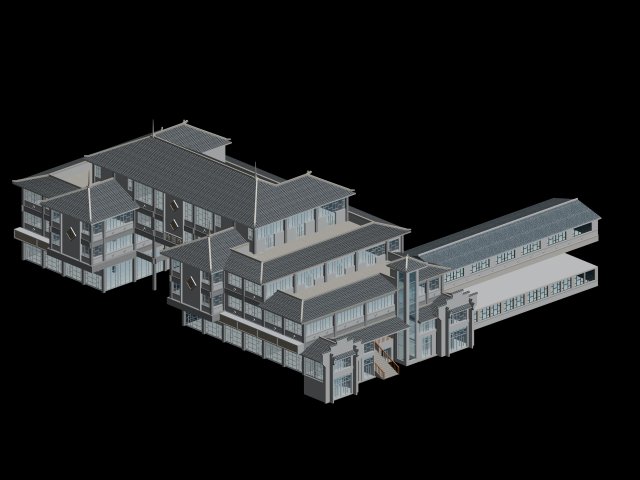 city chinese ancient luxury palace building - 22 Modèle 3D .c4d .max .obj .3ds .fbx .stl .blend 