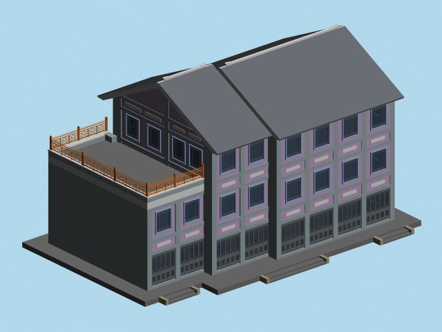 city chinese ancient luxury palace building - 24 3D 모델 .c4d .max .obj .3ds .fbx .stl .blend 
