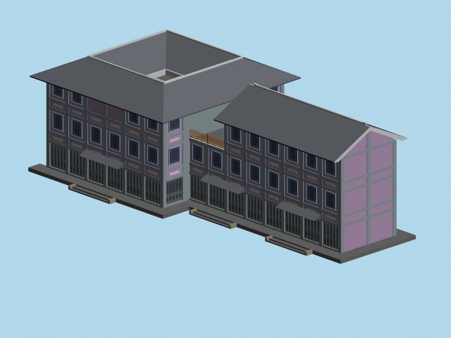city chinese ancient luxury palace building - 25 3D Model .c4d .max .obj .3ds .fbx .stl .blend 