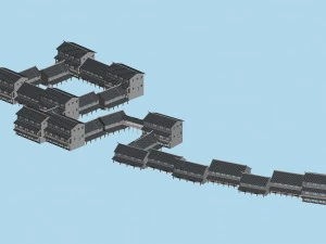city chinese ancient luxury palace building - 26 3D Model