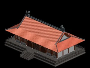 city chinese ancient luxury palace building - 34 3D Model