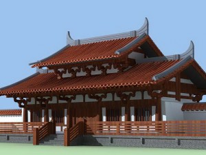 city chinese ancient luxury palace building - 35 3D Model