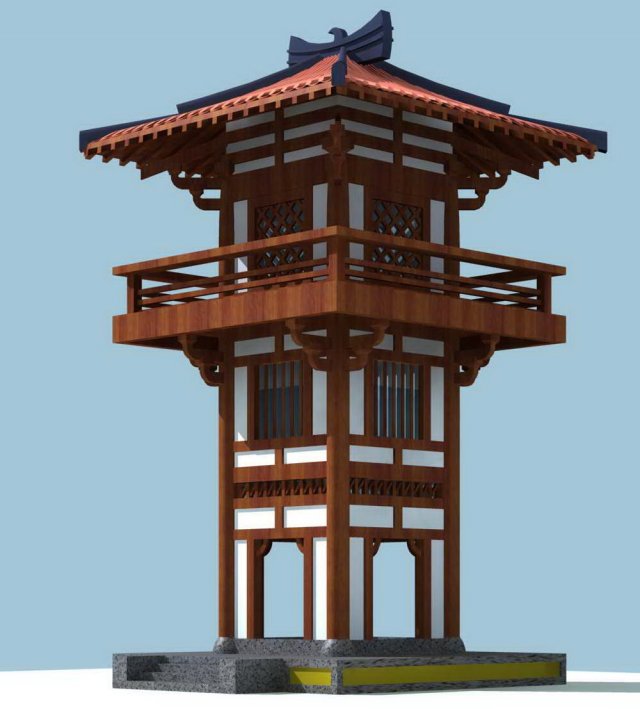 city chinese ancient luxury palace building - 36 3D Модель .c4d .max .obj .3ds .fbx .stl .blend 