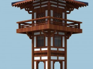 city chinese ancient luxury palace building - 36 Modelo 3D