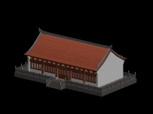 city chinese ancient luxury palace building - 37 3D Model