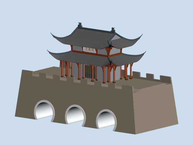 city chinese ancient luxury palace building - 38 Model 3D .c4d .max .obj .3ds .fbx .stl .blend 
