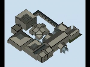 city chinese ancient luxury palace building - 39 3D Model
